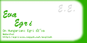 eva egri business card